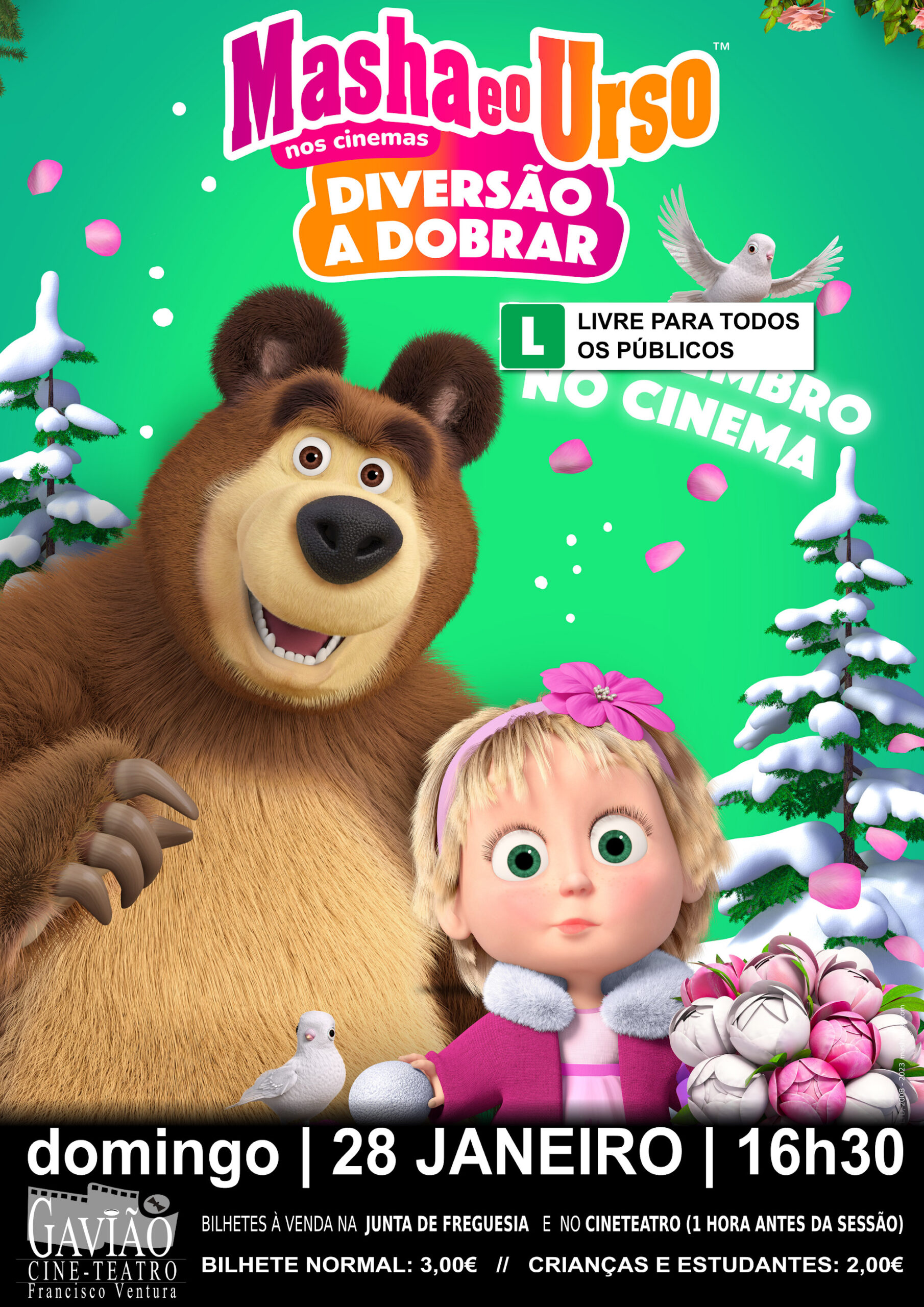 Cinema: “MASHA E O URSO”